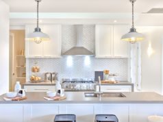 Bright, modern kitchen with backplash