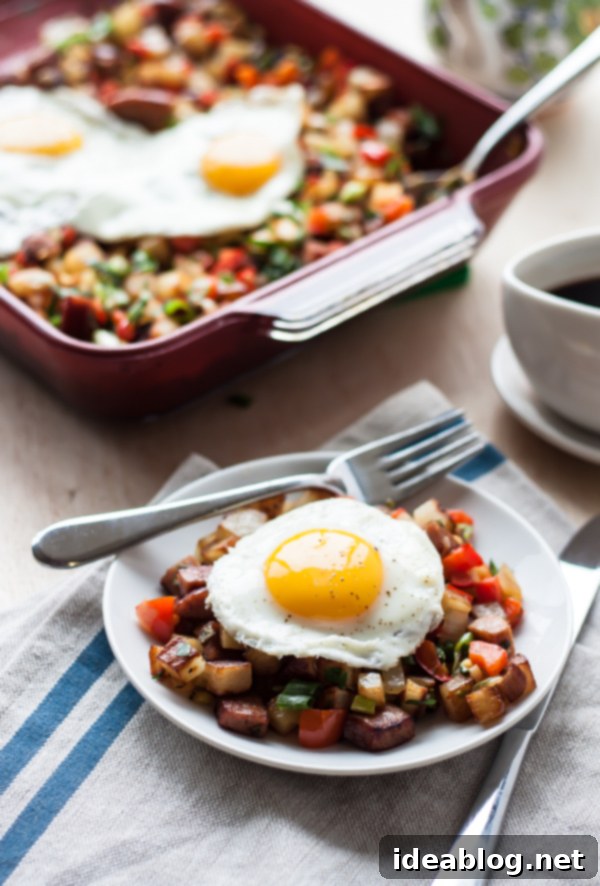 Kielbasa Potato Sunrise Skillet 1 featured 10289