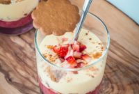 Zabaglione with Strawberry-Rhubarb Compote and Spiced Ginger Crumble