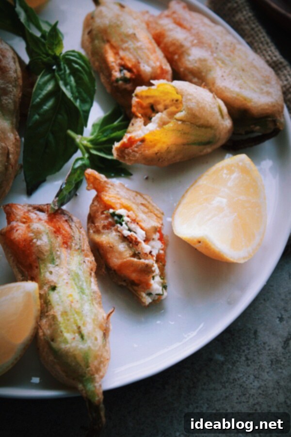 Basil Ricotta-Stuffed Golden Zucchini Blossoms 1 featured 13851
