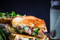 Gourmet Grilled Cheese with Sweet Onions and Tender Broccolini