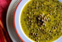 Fragrant Indian Green Lentil and Coconut Soup