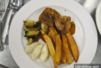 Mussels, Golden Fries, and Roasted Brussels Sprouts