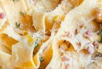 Velvety Leek and Pancetta Pappardelle