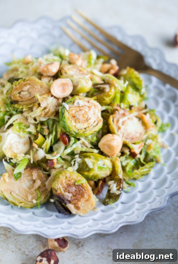 Pomegranate Brussels Sprout Salad with Hazelnuts and Parmesan 1 featured 20971