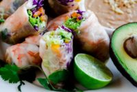 Brown Rice Shrimp Summer Rolls with Zesty Peanut Lime Dip