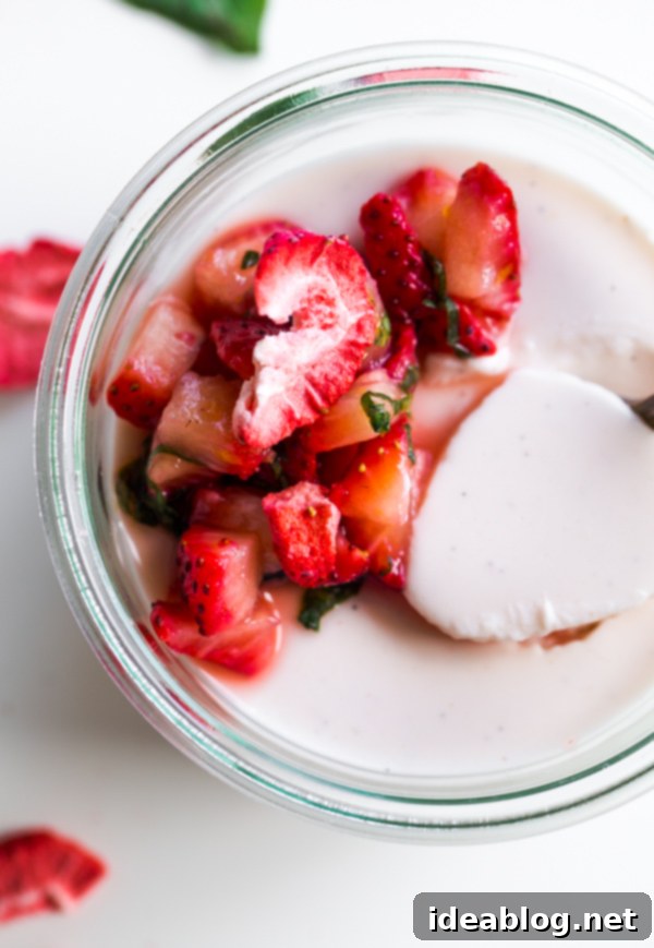 Basil-Kissed Strawberry Buttermilk Panna Cotta 1 featured 21584