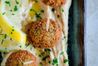 Golden Falafel Bites with Zesty Lemon Hummus