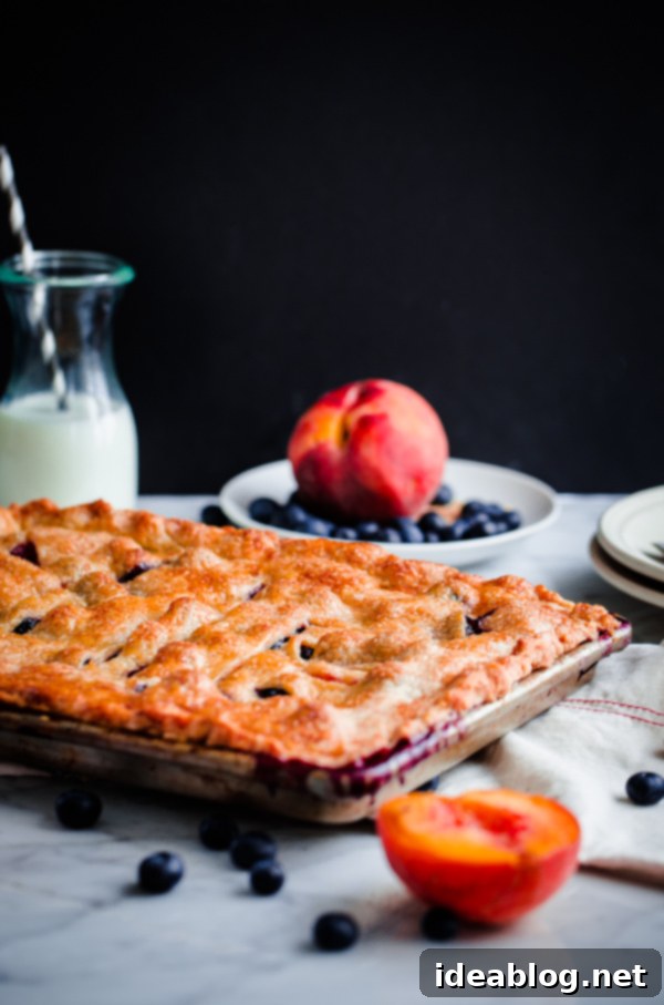 Golden Peach & Blueberry Slab Bake 1 featured 23663