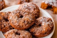 Golden Baked Pumpkin Doughnuts with Cardamom Streusel
