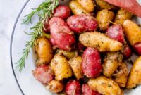 Garlic Herb Braised Fingerling Potatoes