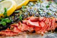 Quick Chermoula Salmon with Crispy Herb Crust