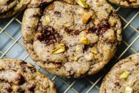 Zesty Orange Pistachio Chocolate Chunk Cookies