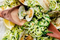 Garlic Clam Zucchini Spirals