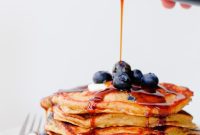 Molasses-Glazed Blueberry Rye Flapjacks