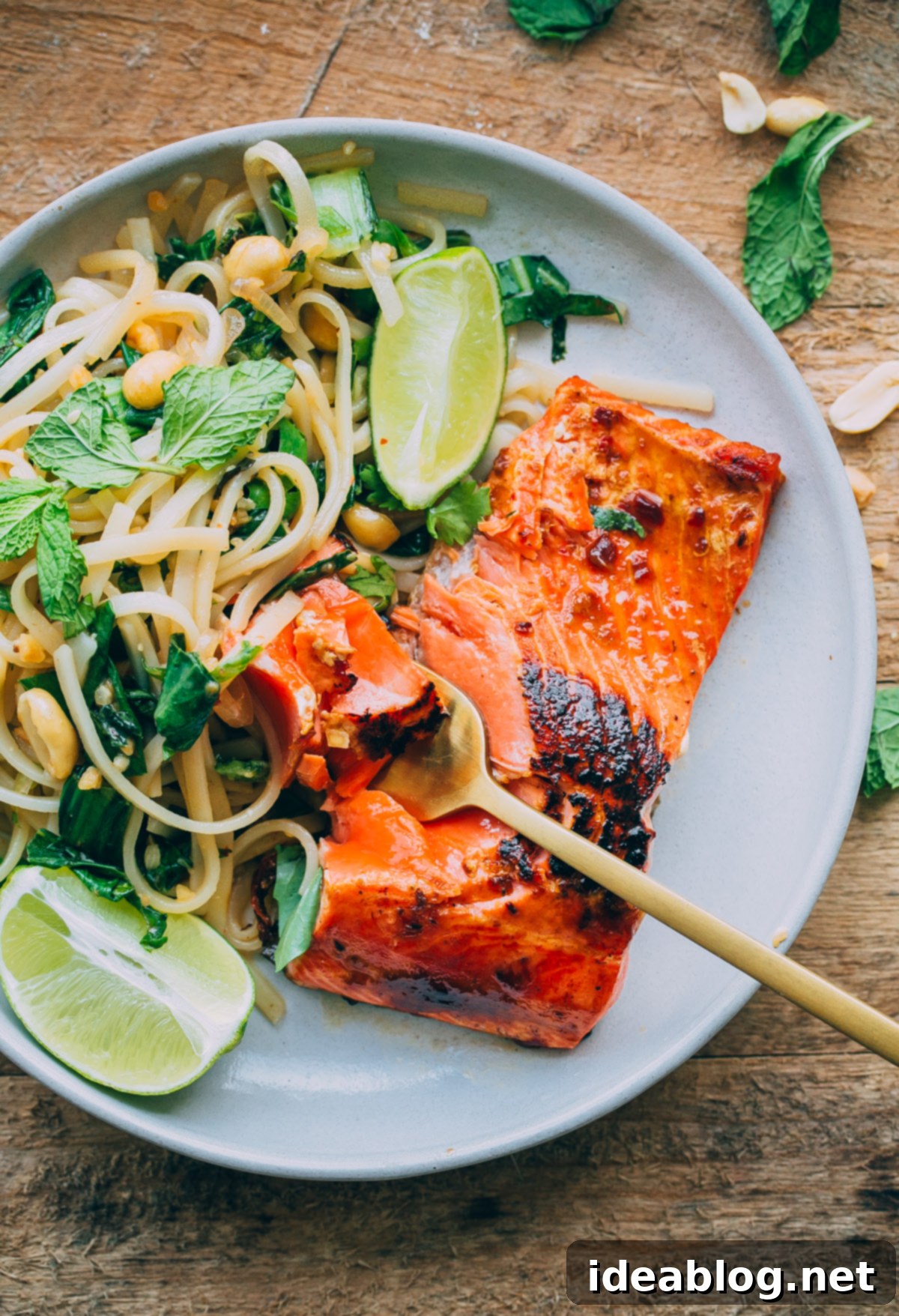 Sticky Glazed Salmon & Thai Noodle Salad 1 featured 31112