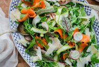Crisp Shaved Vegetable Salad with Parmesan Ribbons
