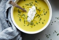 Creamy Asparagus and Potato Bliss with Chive Infusion