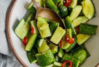 Garlic Chili Smashed Cucumber Salad