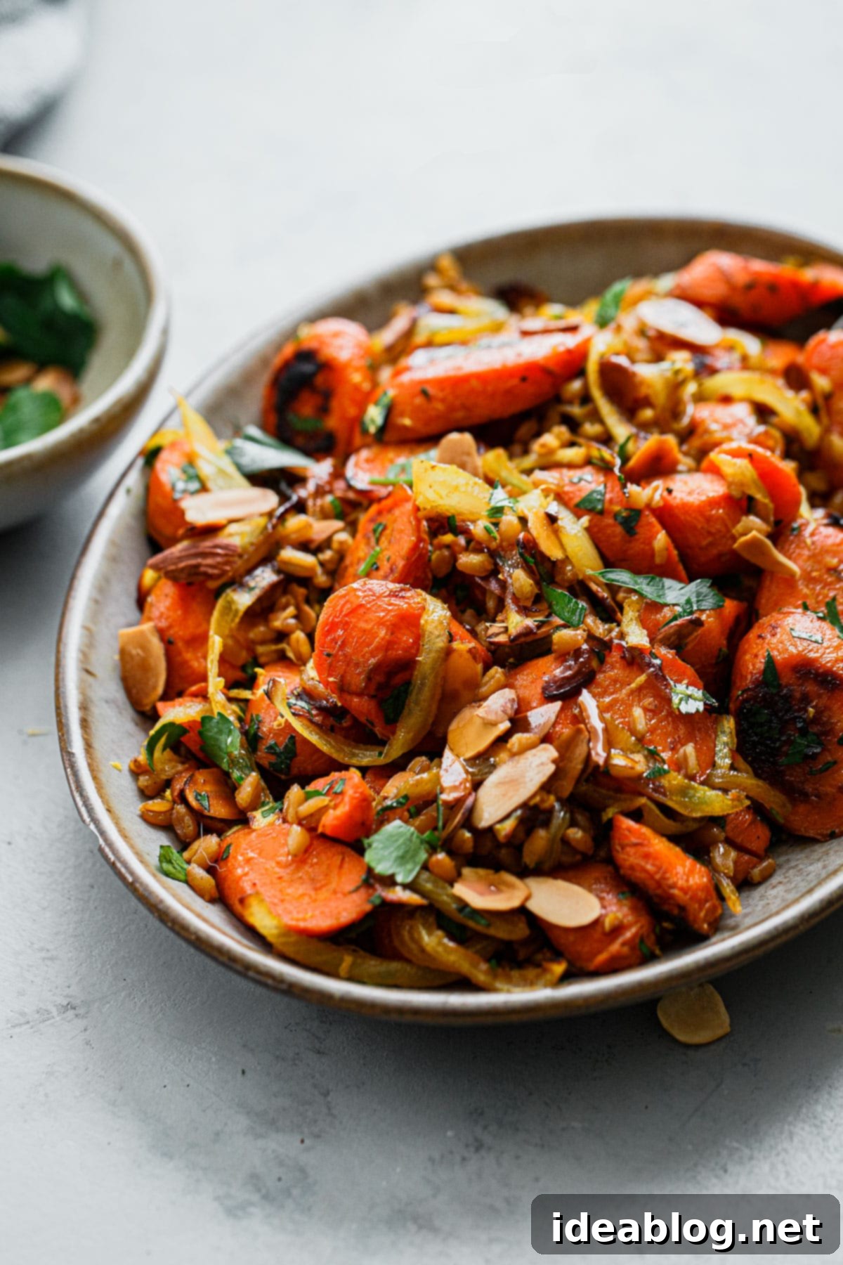 Roasted Golden Carrots with Savory Farro 1 featured 49663
