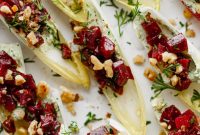 Zesty Beet and Goat Cheese Endive Boats