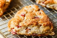 Zesty Orange Glazed Rhubarb Scones