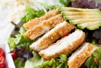 Crispy Tortilla Chicken Salad with Fresh Cilantro Dressing