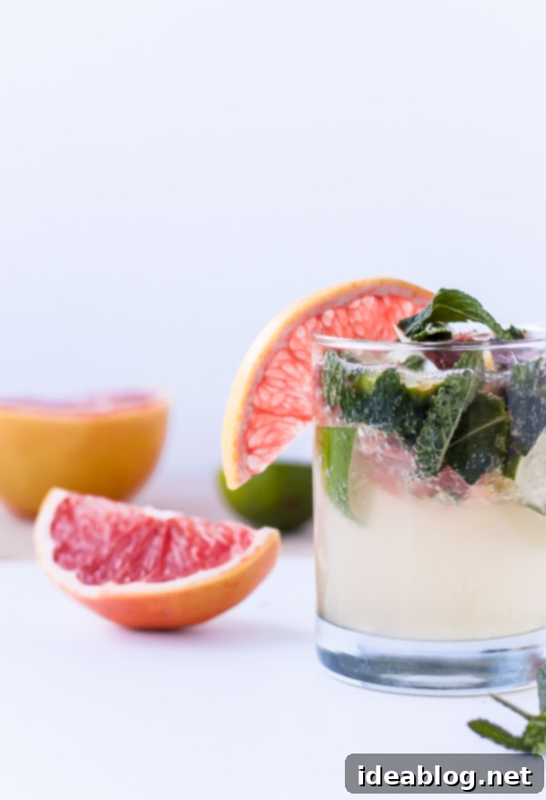 Zesty Grapefruit Mojito 2 Grapefruit Mojitos