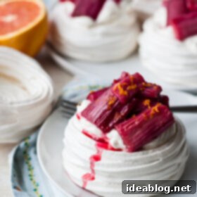 Rhubarb Meringue Cups 5 Rhubarb Meringue Cups