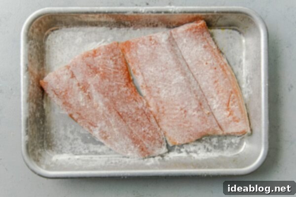 Almond-Kissed Trout 15 Dredged Trout Fillets seasoned and floured