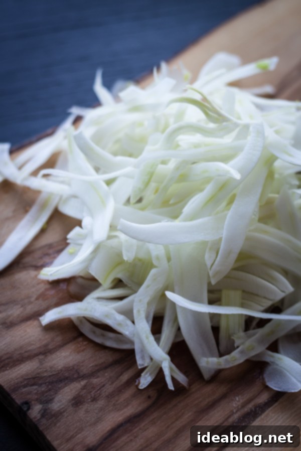 Zesty Orange Fennel Pecorino Salad 5 Close-up of thinly shaved fennel