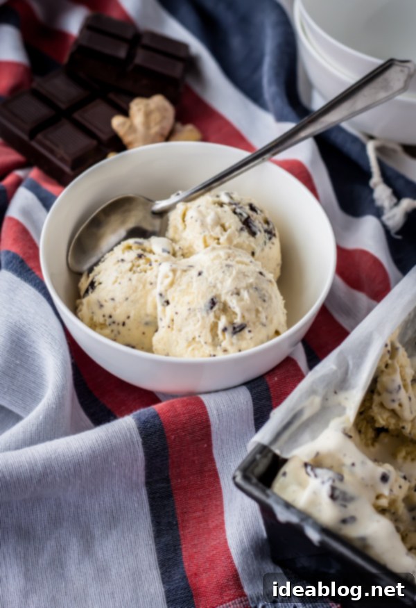 Detailed shot of ginger ice cream base before churning, highlighting the rich, creamy texture.