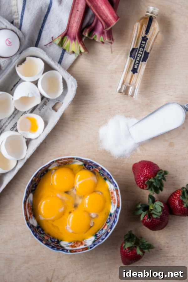 Zabaglione with Strawberry-Rhubarb Compote and Spiced Ginger Crumble 4 Zabaglione Ingredients
