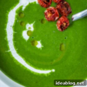Garden Fresh Spinach Soup with Minted Peas and Cilantro 7 Fresh Spinach Soup with Minted Pea and Cilantro
