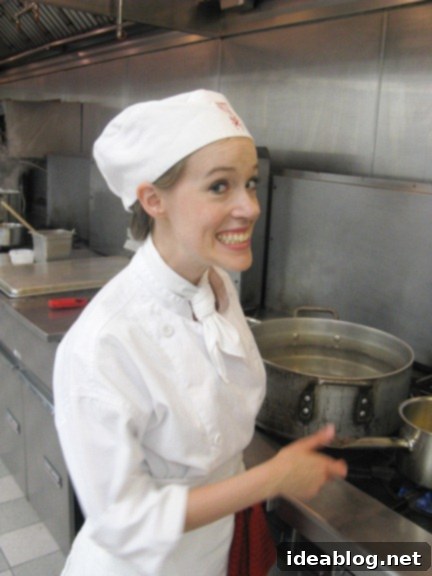 The Art of Preserving Your Harvest 5 Student preparing jars for canning in culinary class