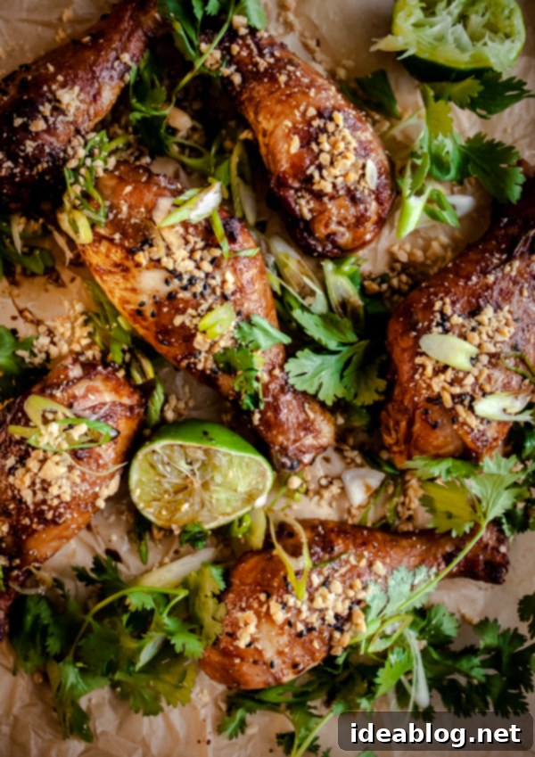 Ginger Peanut Glazed Drumsticks 4 Spicy Peanut Ginger Drumsticks