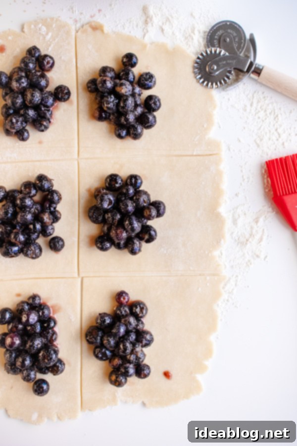 Flaky Blueberry Bites 5 Assembly Blueberry Hand Pies