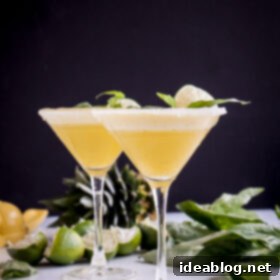 Tropical Pineapple Basil Rum Fizz 7 Pineapple Basil Rum Fizz
