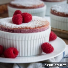 Luscious Raspberry Soufflés 3 Raspberry Soufflés