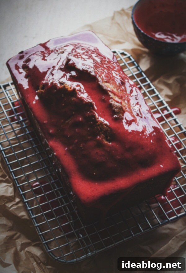 Velvety Pound Cake with Strawberry Drizzle 2 Classic Pound Cake with Strawberry Glaze