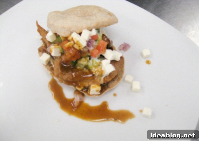 The Six-Course Culinary Challenge 8 L'Academie de Cuisine meat course, deconstructed lamb gyro