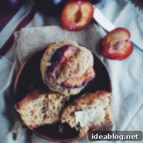 Zingy Plum Ginger Muffins 8 Plum Ginger Muffins
