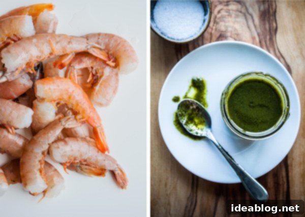 Fiery Harissa Shrimp Skewers with Zesty Basil Oil 3 Raw Shrimp and Basil Oil