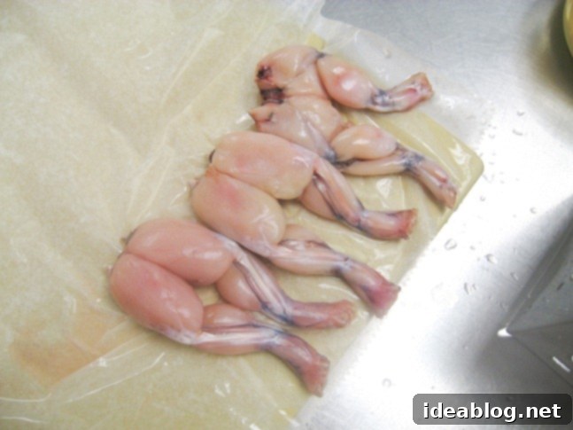 Day 79 and 80: Tuna Tartare, Frog Legs, Veal Cheeks, and Apple Tart 5 Packaged raw frog legs ready for culinary preparation