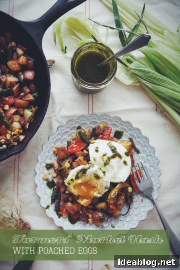 Market-Fresh Hash with Poached Perfection 2 Farmers Market Hash with Poached Eggs