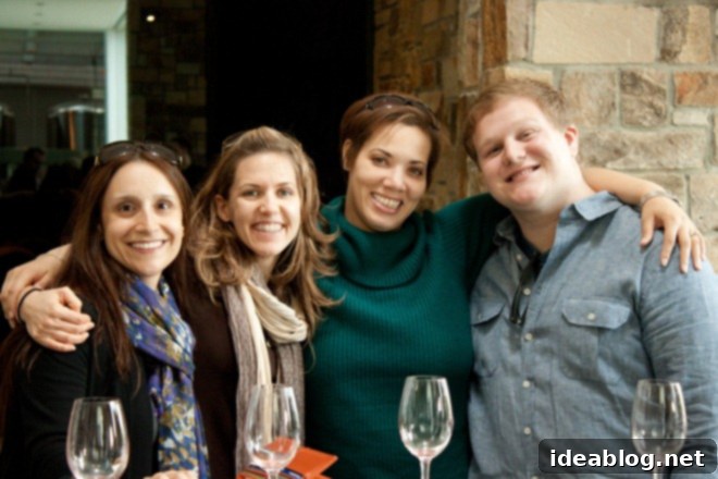 Boxwood Cellars 8 Group of students participating in a wine tasting session at Boxwood Winery, enjoying various blends