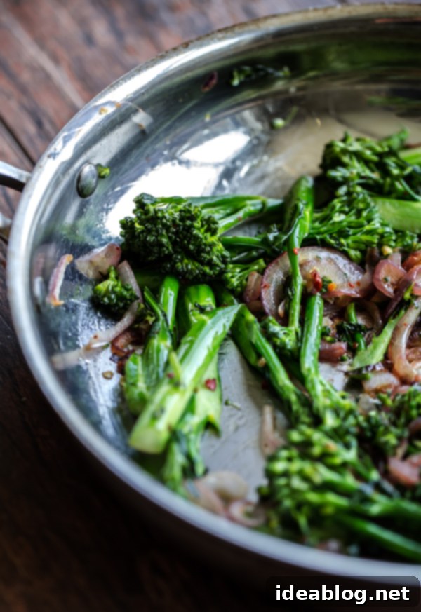 Gourmet Grilled Cheese with Sweet Onions and Tender Broccolini 5 Sautéed Broccolini with Onion
