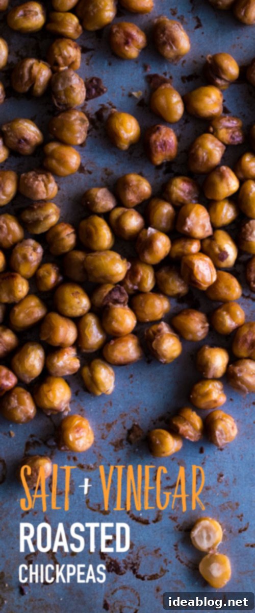 Salt and Vinegar Roasted Chickpeas. A easy, protein and fiber-packed healthy snack that you won't be able put down! #chickpeas #glutenfree #recipe #snacks #abeautifulplate #recipe Salt and Vinegar Roasted Chickpeas Bowl