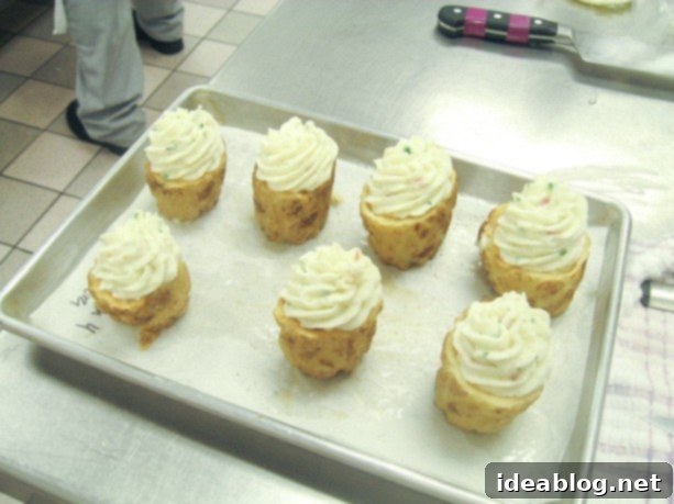 Day 66: Skate, Steak Poivre Noir, and Chocolate Tart 4 Intricately prepared pommes pomponette, a unique potato side dish