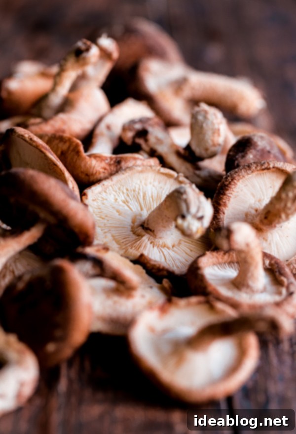 Asian Pear and Roasted Shiitake Salad with Miso-Sesame Umami Vinaigrette 3 Shiitake Mushrooms